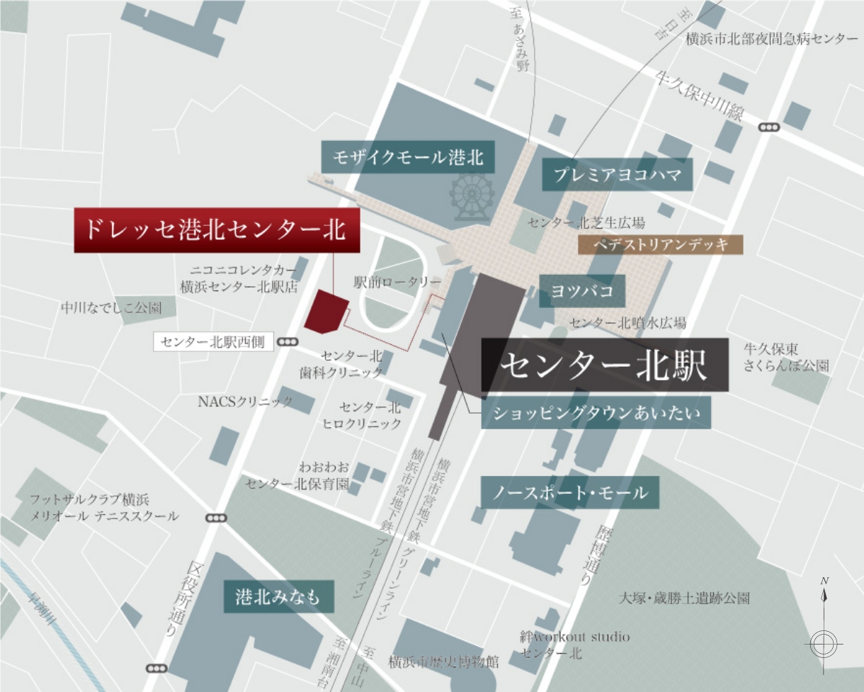 現地案内図 │ 【公式】ドレッセ港北センター北 | 横浜市都筑区
