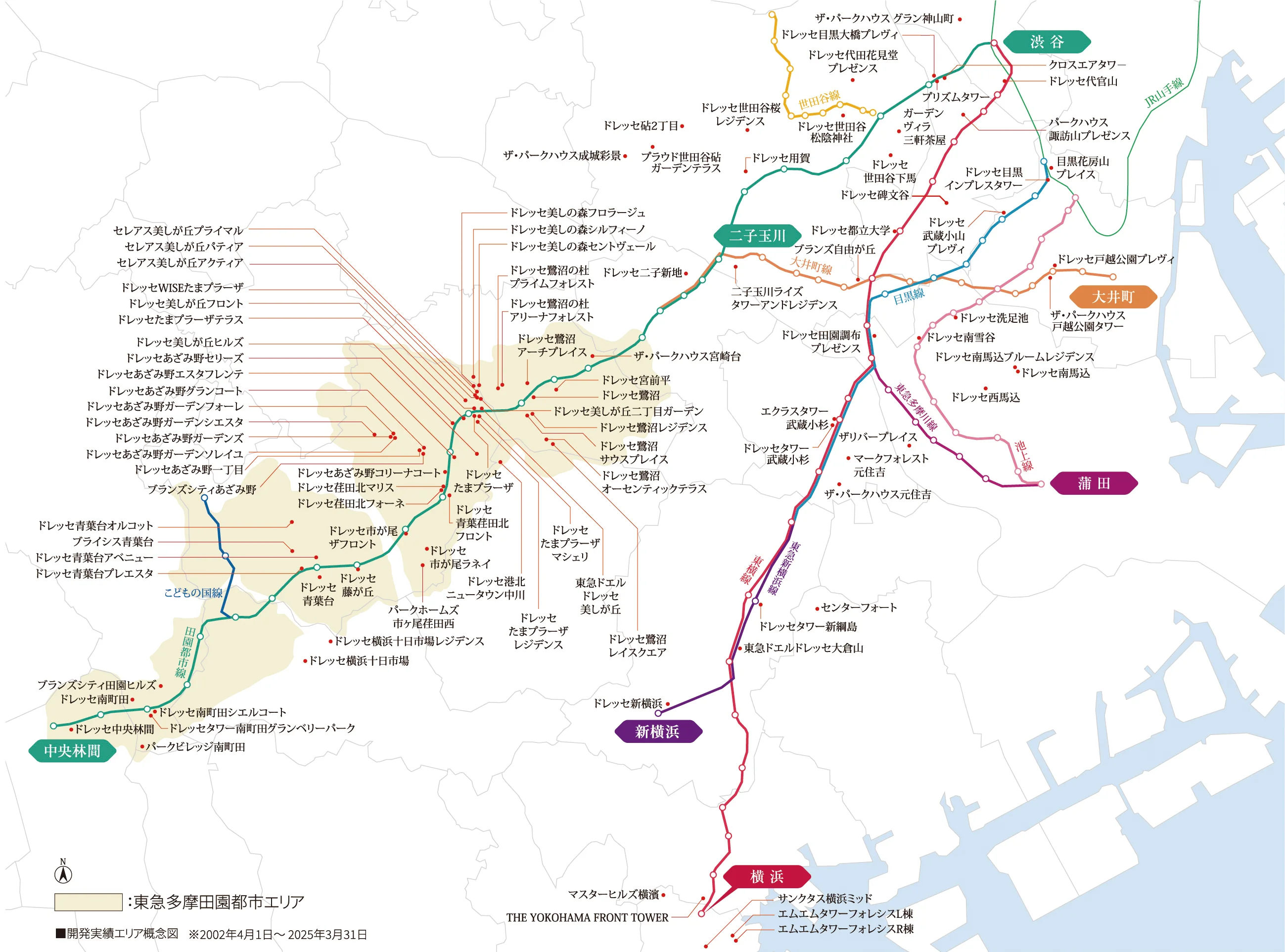 開発実績エリア概念図