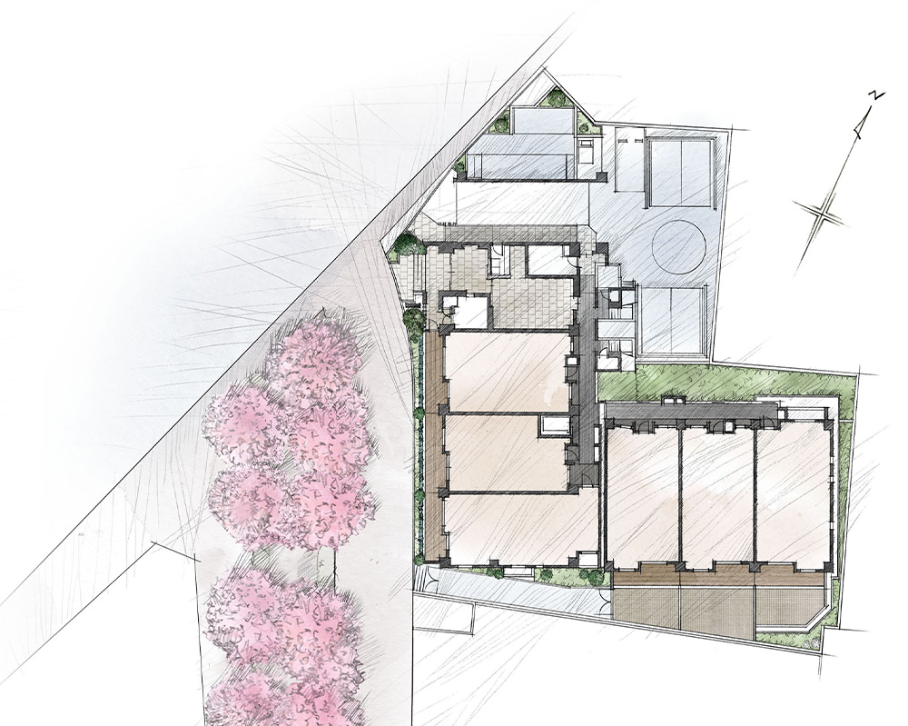 敷地配置イラスト